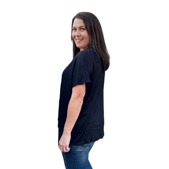 Culture Code Black Round Neck Oversized Flowy Sleeveless Tank Top CAK1557 - Picture 7 of 7